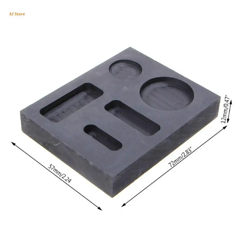 

4pcs Graphite Crucible Set, Ingot Mold Set High Purity Graphite Torch Melting Casting Kit for Non-Ferrous Metal,Gold,Silver and
