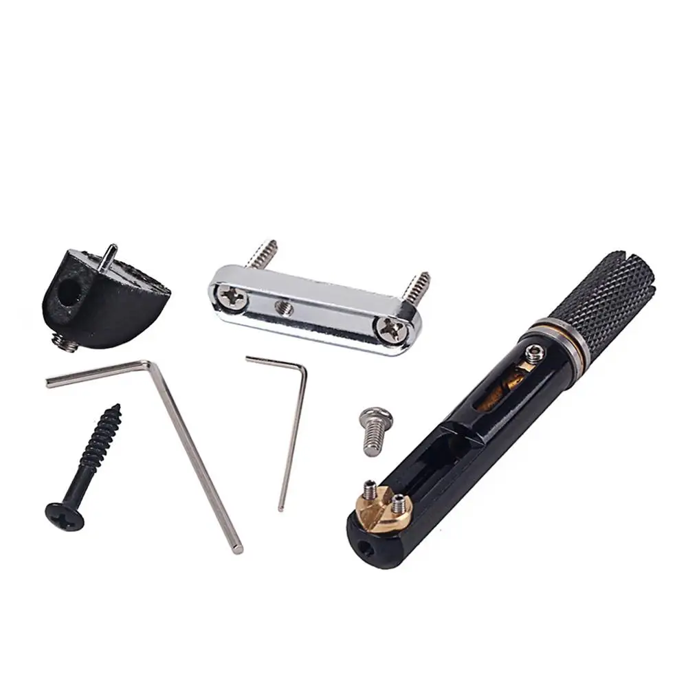 5 струн никель черный одиночный Безголовый бас мост Набор электрогитарный