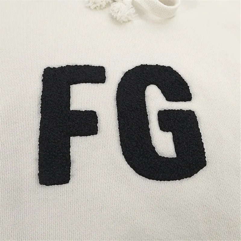 

High Quality Flocking FG Letter Essentials FOG Sweatshirts Men Women Crewneck Pullover Oversize Essentials Hoodie