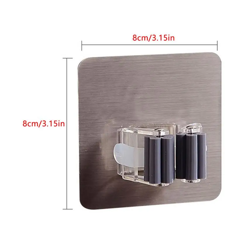 

Wall Mounted Mop Holder Brush Broom Hanger Storage Rack Bathroom Organizer Hanging Pipe Hooks