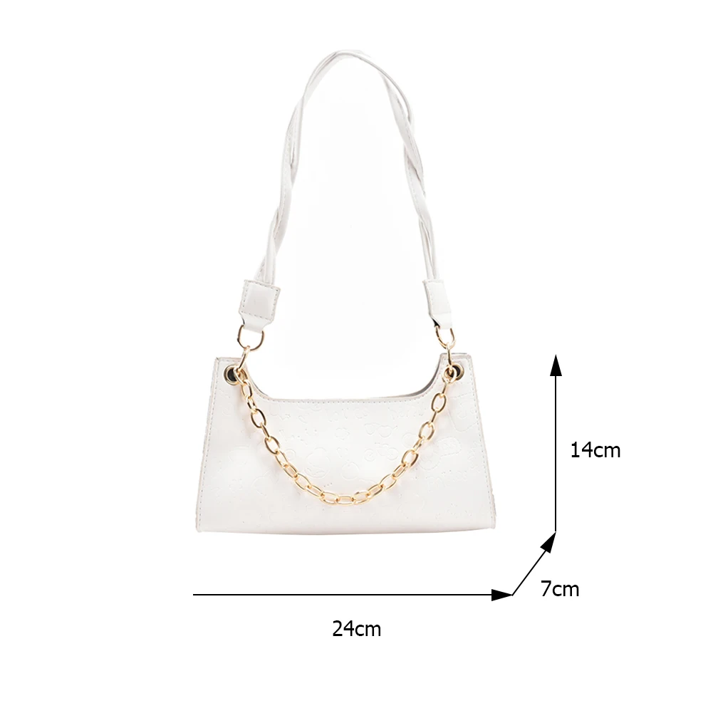 

Fashion Women Cartoon Embossing Shoulder Underarm Bag Ladies Vintage Chain Mini Purse Handbags PU Leather Top-handle Bags New