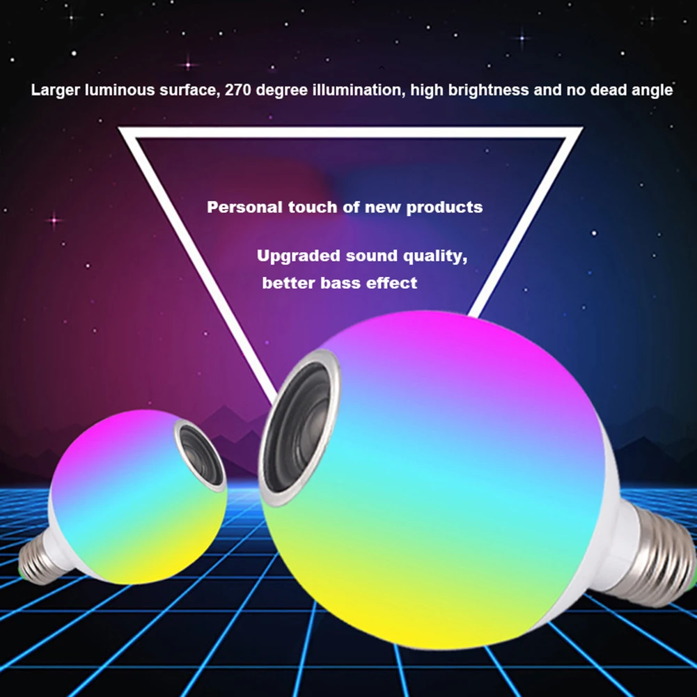 Светодиодные шариковые светильники 40 Вт Bluetooth-совместимая Музыка RGB красочные