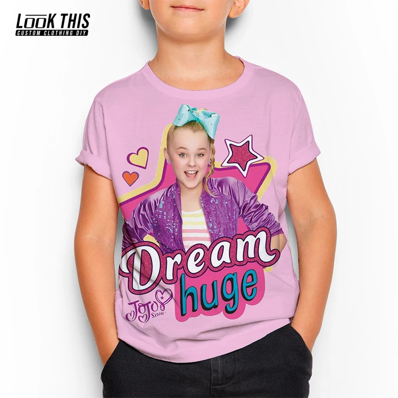 

JoJo Siwa Funny 3d T Shirts Summer 2021 New Children's Clothing Boys Girls Oversized T-shirt Unisex Breathable Short Sleeve Tops