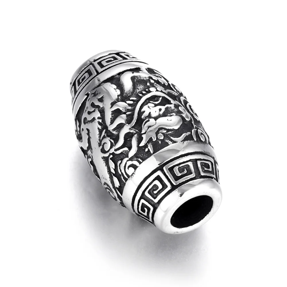 Нержавеющая сталь баррель бусина отполированное 5 мм с большим отверстием