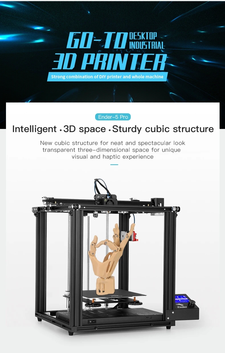 CREALITY 3d принтер Ender-5 Pro Бесшумная доска Предустановленная магнитная сборка пластина отключение питания печать закрытая структура