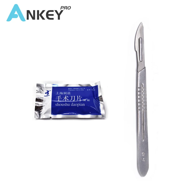 10 pc 23# Carbon Steel Surgical Scalpel Blades + 1pc 4# Handle DIY Cutting Tool PCB Repair Animal Knife | Инструменты