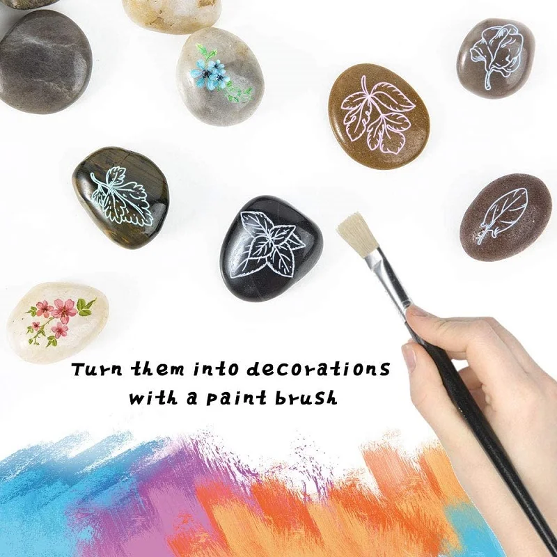 Галька полированный гравий натуральные полированные разноцветные камни