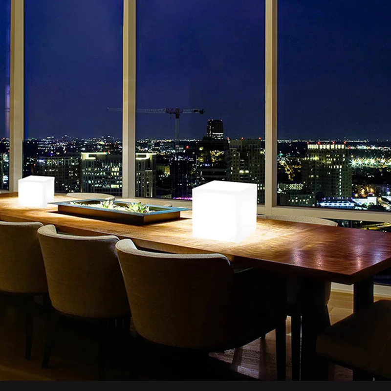 Барный ночник Настольная разноцветная светодиодная квадратная лампа с