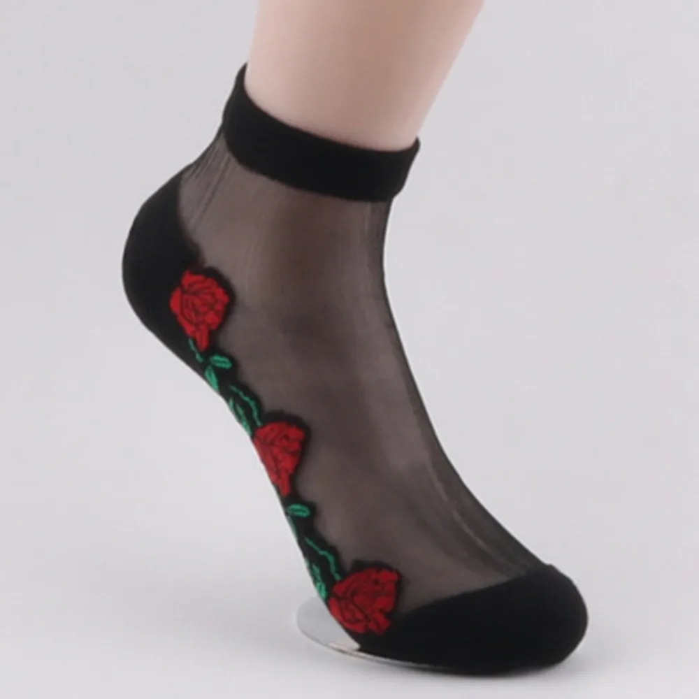 

Summer Women Ladies Sheer Silky Glitter Transparent Short Stockings Ankle Slippers Elastic Breathable Stockings Y729