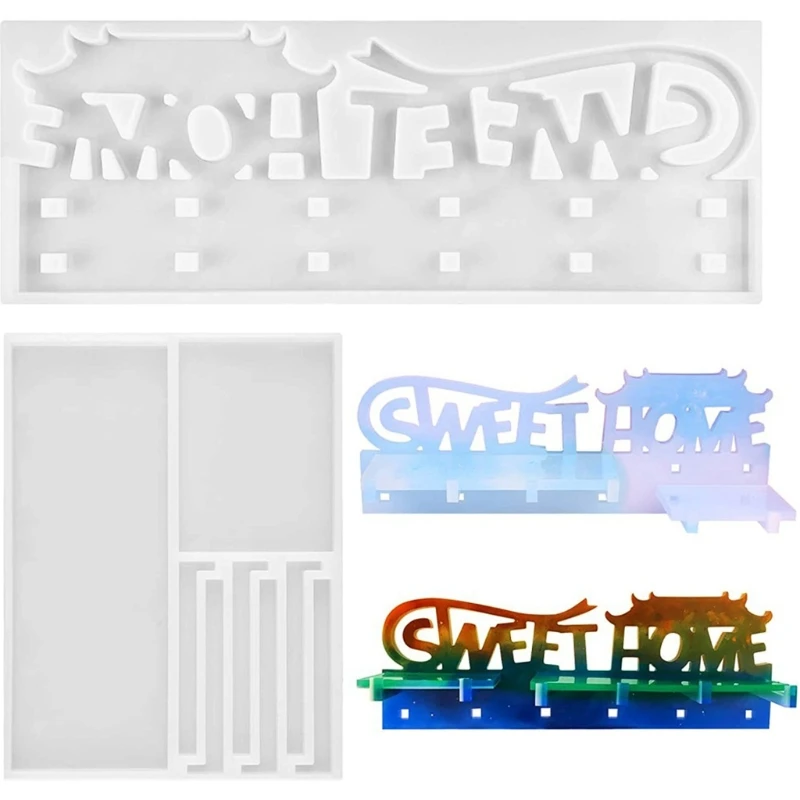 

Настенная форма для хранения полки, силиконовые формы для самостоятельного литья для дверей, домашний декор, подставка для ключей, полимерн...