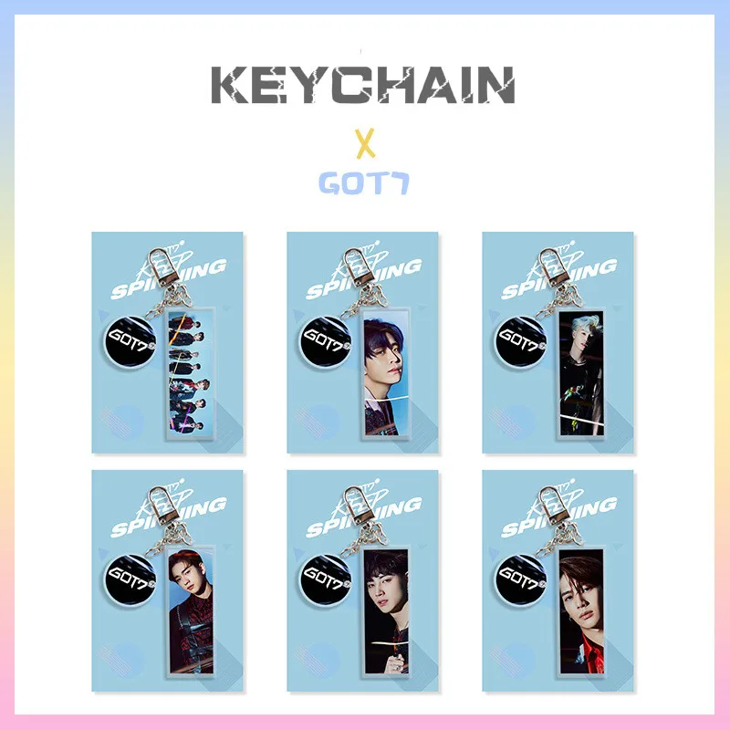 [MYKPOP]GOT7 брелок JB JACKSON MARK JINYOUNG YOUNGJAE BAMBAM YUGYEOM Metal/Acyric/пвх коллекция вентиляторов KPOP