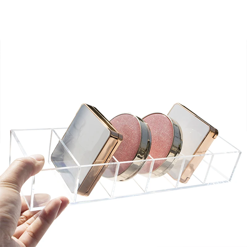 

Clear Acrylic Makeup Organizer Cosmetic Storage Box Makeup Powder Box Desktop Women Lipstick Holder Makeup Brushes Organizer