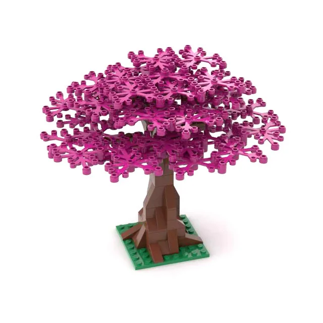 Растения листья деревья MOC строительные блоки детские игрушки детский подарок