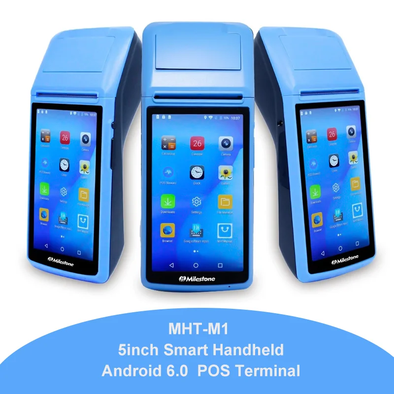 Портативный pos-компьютер Milestone Android PDA с 5-дюймовым сенсорным Wi-Fi Bluetooth встроенным 58