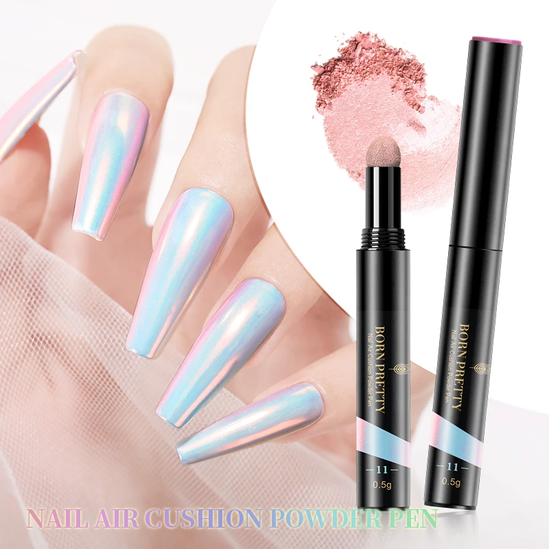 От BORN PRETTY гвоздь воздушная подушка для пудры ручка Гель лак зеркальный эффект