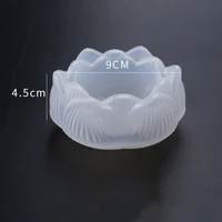 silicone lotus shape ashtray candle holder mould resin casting mold diy crafts