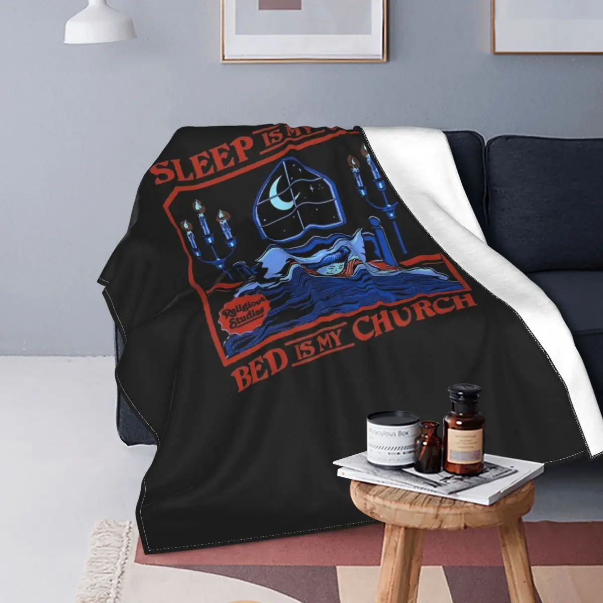 

Sleep Is My God-Manta sin mangas Racerback, colcha para cama, manta de playa a cuadros, mantas para camas