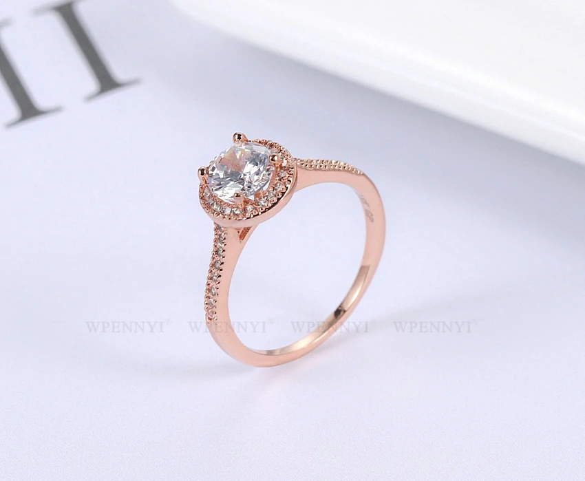 Высокое качество супер 3.5ct обручальные Серебряные Кольца цвет 10 мм сверкающий прозрачный кубический цирконий Кристалл Женское Обручальное кольцо