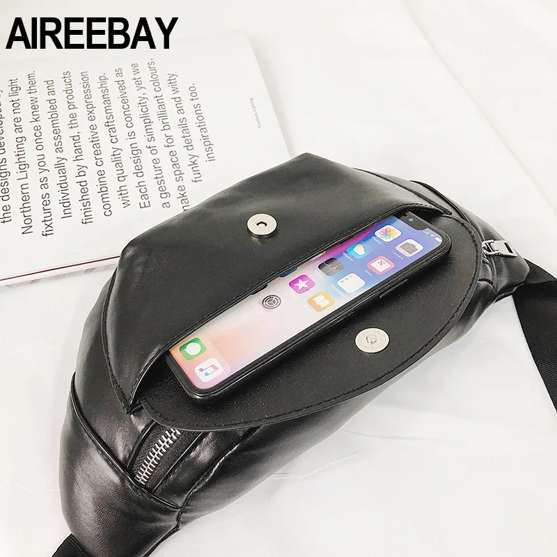 AIREEBAY Женская поясная сумка из искусственной кожи сумка-мессенджер для девочек