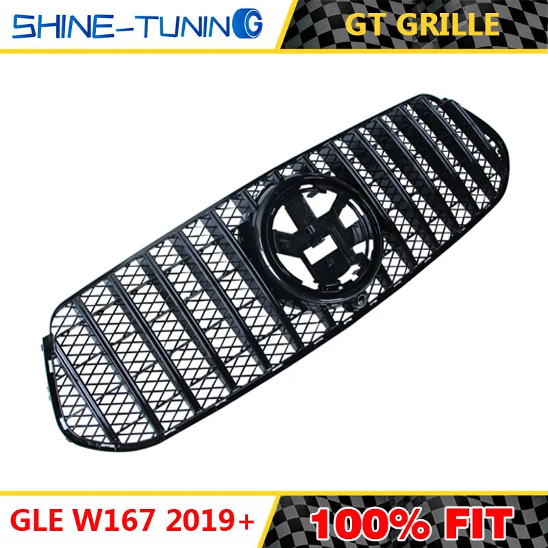 Передняя решетка подходит для mercedes GLE W167 GT R AMG GLE300 GLE350 GLE400 GLE450 2019 + без
