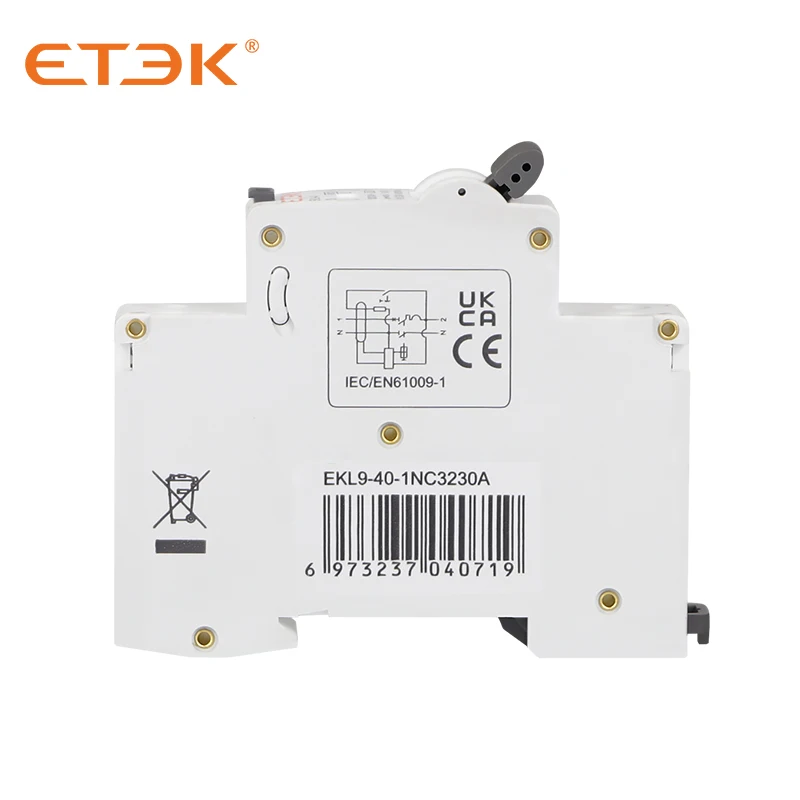 ETEK EKL9-40 автоматический выключатель с утечкой перегрузки и короткого тока RCBO 6KA 1P +