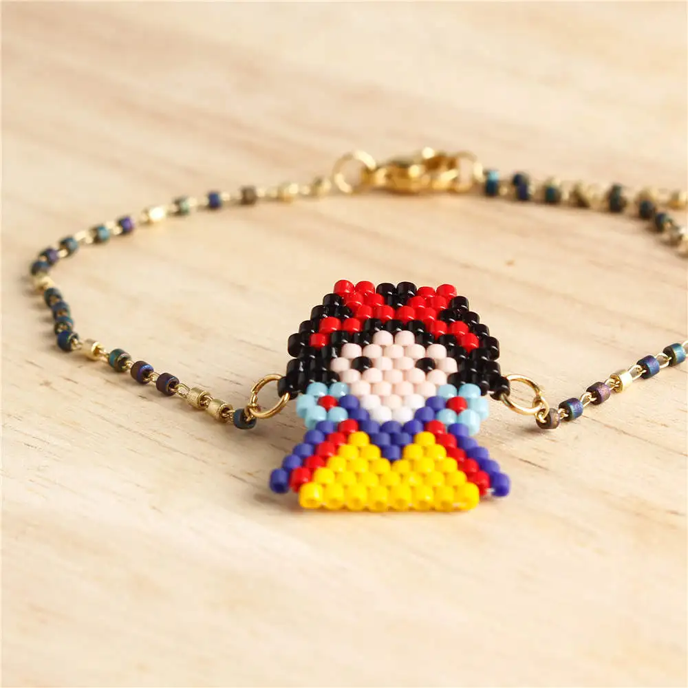 Go2boho Delica MIYUKI браслет для женщин маленькая принцесса Pulseras Mujer Ювелирные изделия Детские Мультяшные браслеты сказка ручной работы