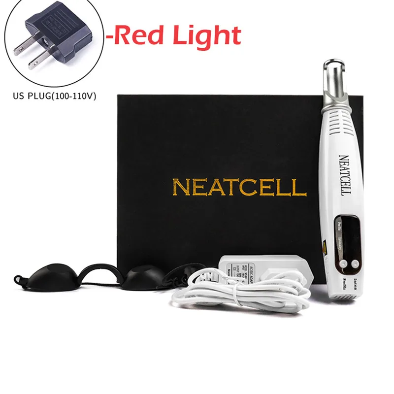 red us plug Picosecond, лазерная ручка, синий светильник, терапия, пигмент, тату шрам, удаление крот, веснушек, удаление темных пятен, лазерная ручка Picosecond - Цвет: red us plug