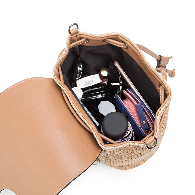 Женский соломенный рюкзак YBYT маленький школьный или дорожный для девочек