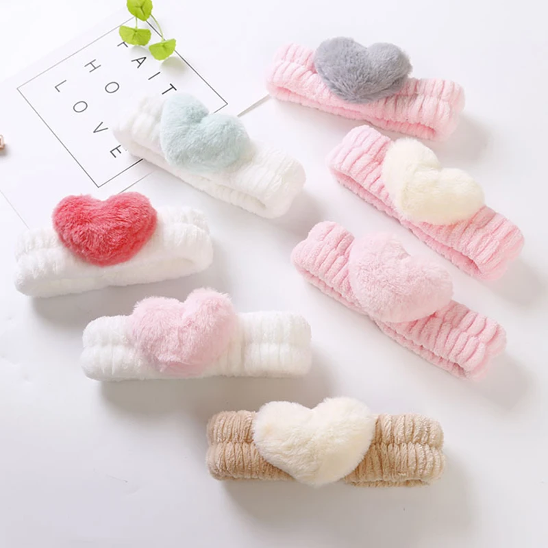 

Bath Photo Prop Hair Accessories Women Girls Cute Coral Fleece Cat Ears Elastic Headbands Soft Comfortable Wash Face