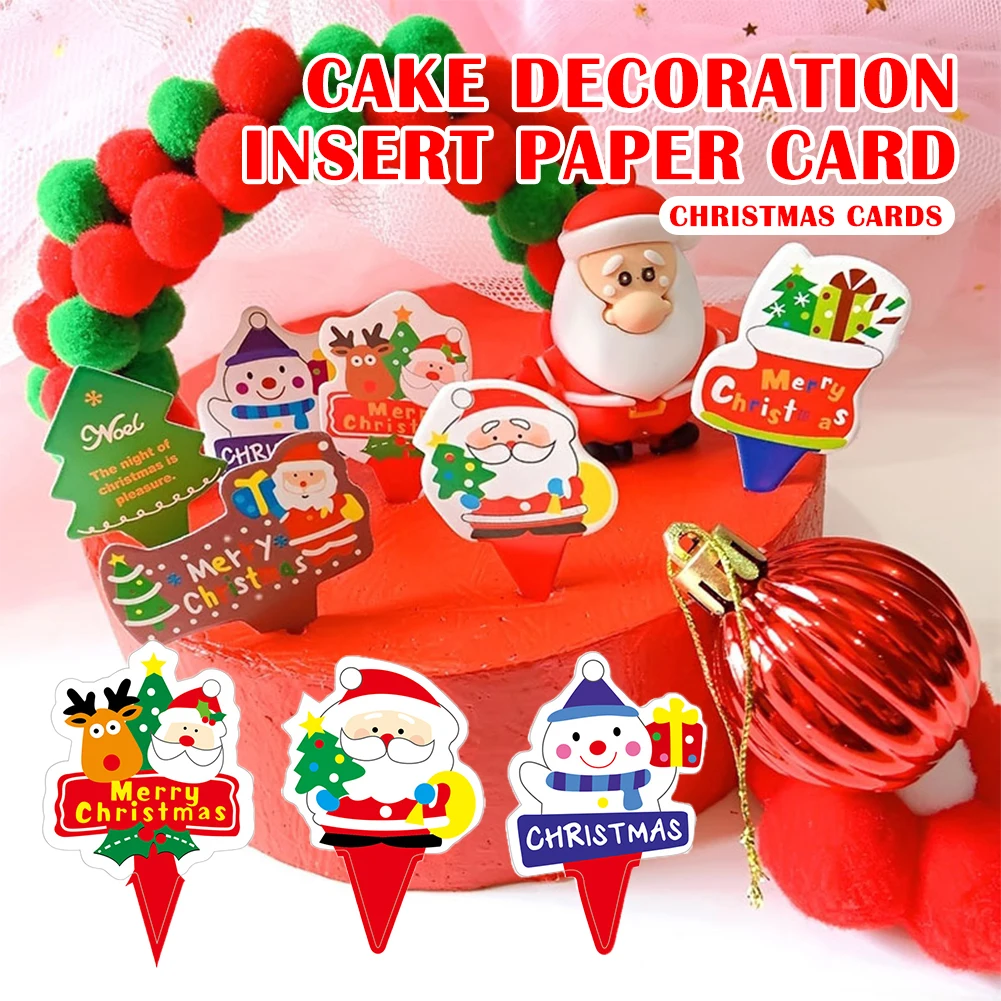 Рождественские открытки для выпечки торта капкейков подключаемые украшения