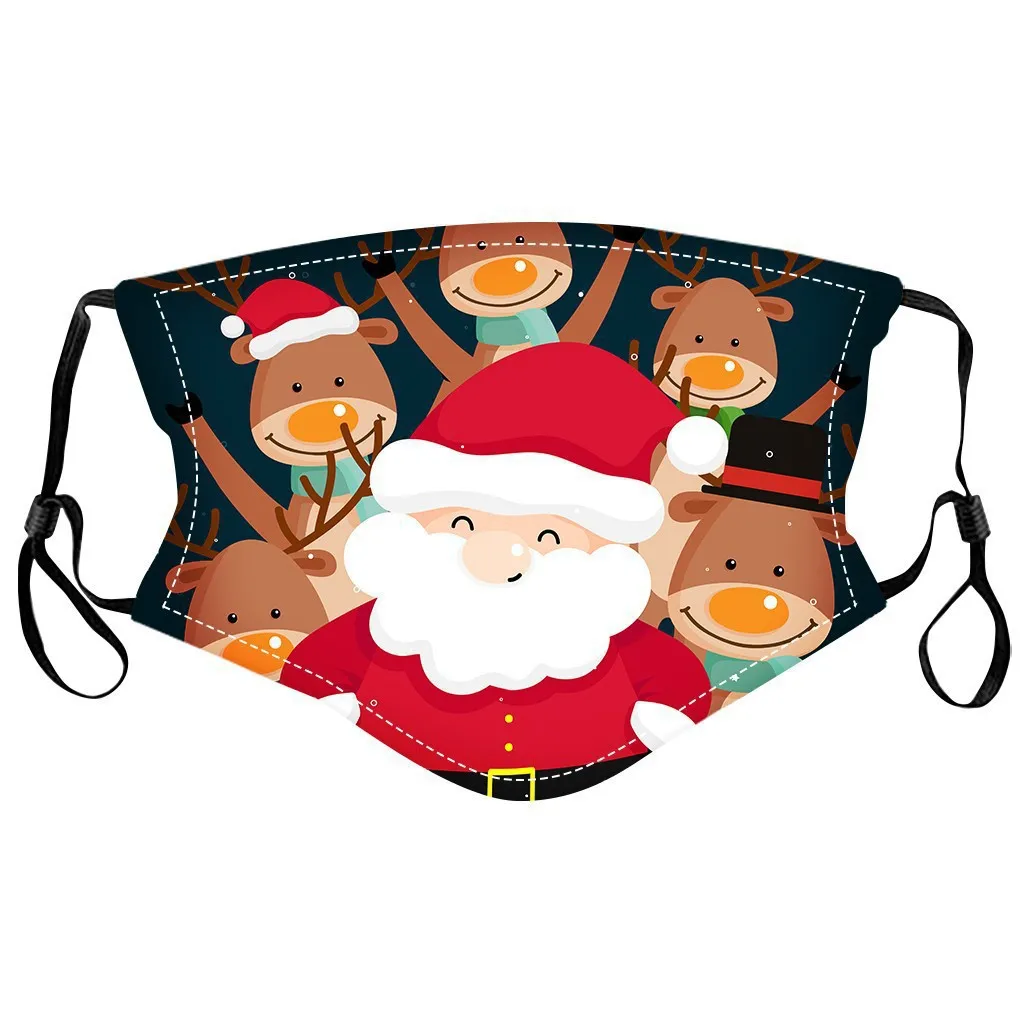 

1pcs Christmas Mask for face Women Printed Anime Covers Fashion Mouths Christmas Masks Halloween Cosplay Navidad mask