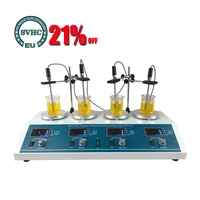 4 head magnetic heating stirrer lab heating mixer digital display 1600rpm stepless speed adjustment hotplate mixer 110220v