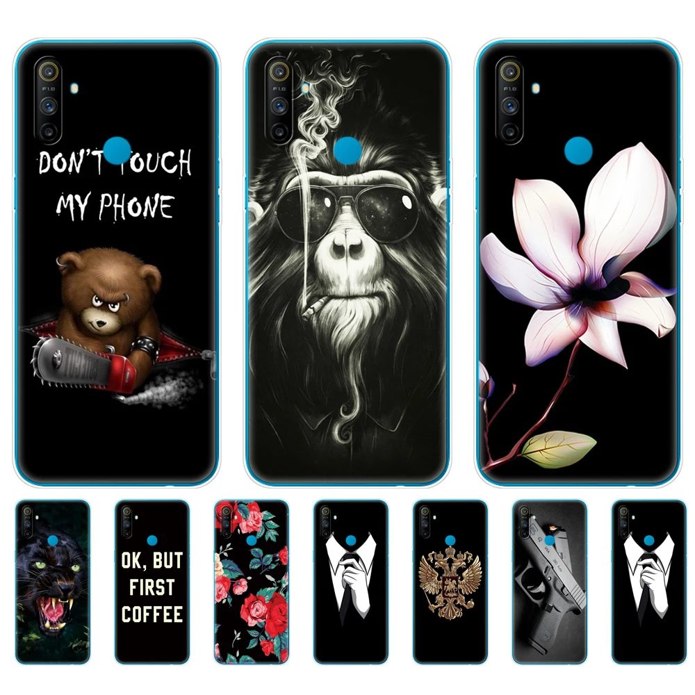 Силиконовый чехол для Realme C3 с рисунком мягкий телефона из ТПУ OPPO RMX2020 RealmeC3