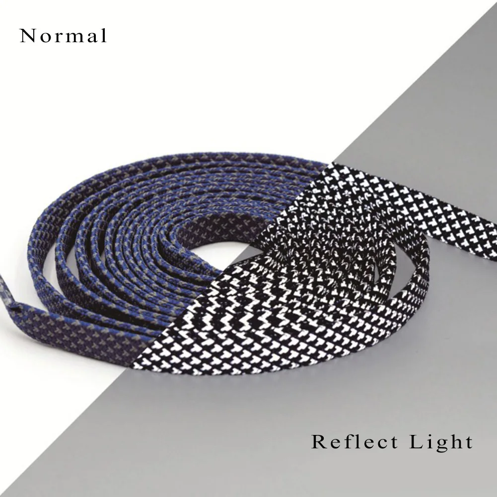 Новые плоские светоотражающие шнурки 3M для бегунов тканевая лента спортивная