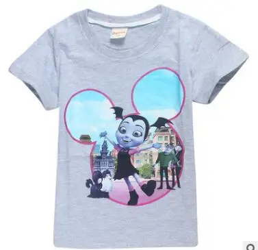 Детский осенний популярный стильный с героями мультфильма Моана Vampirina футболки