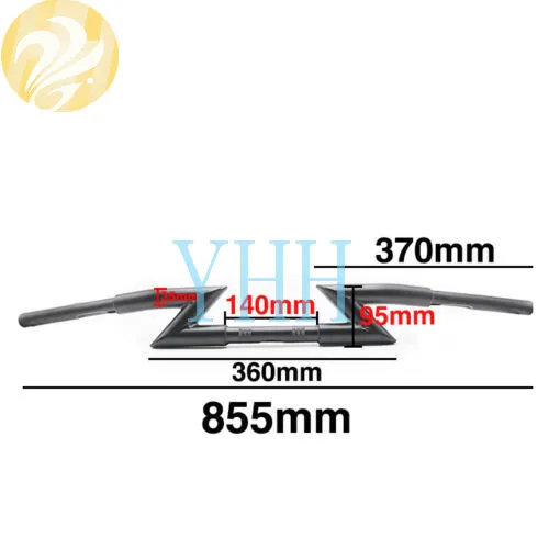 

Chrome 1'' 25mm Motorcycle Front Drag Z-Bar Handlebar For Honda For Yamaha For Kawasaki