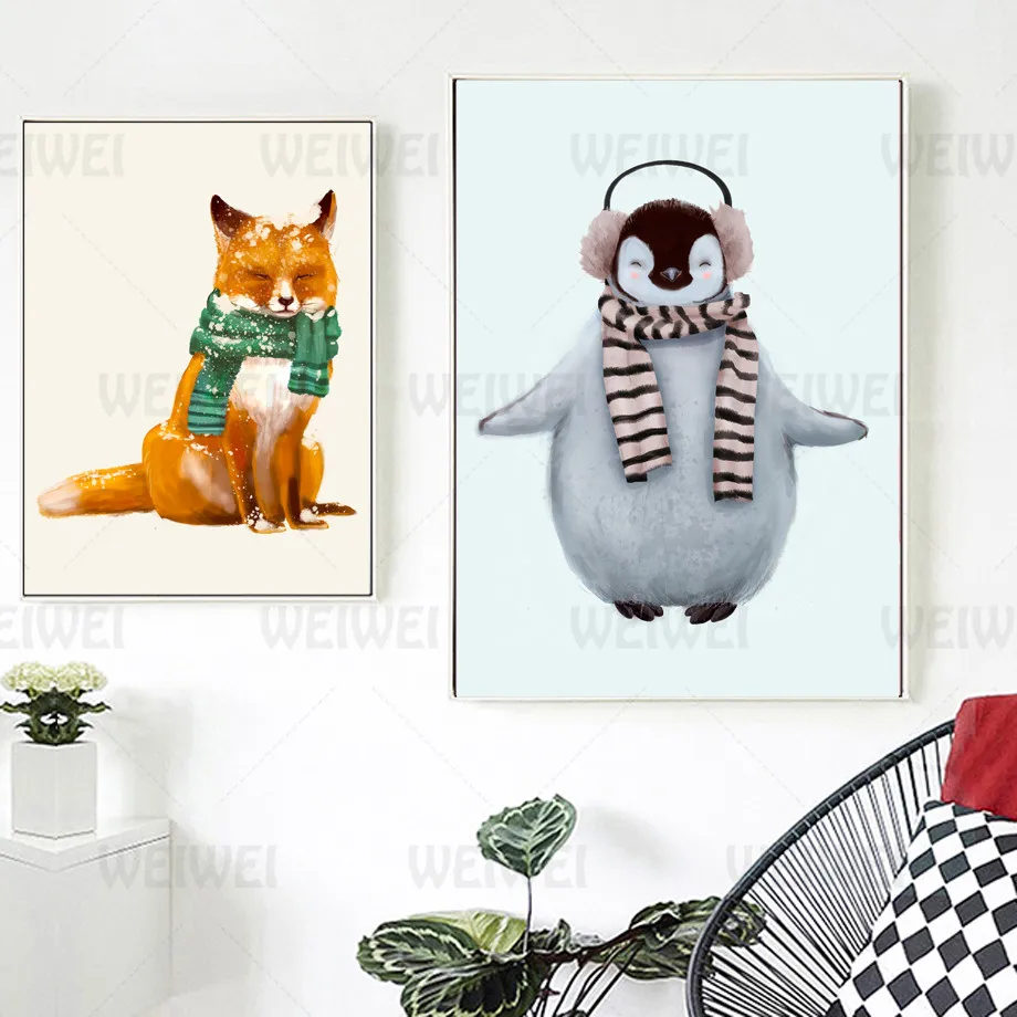 Животные домашний Декор живопись сова милое теплое сердце гостиная холст Ранняя