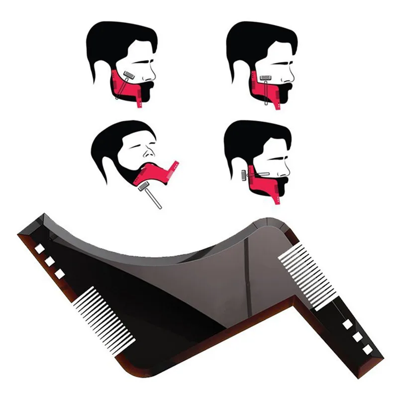 Шаблон для придания формы бороде мужчин расческа волос черные мужские расчески