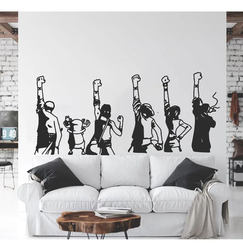 

Cartoon Janpan Manga Hero Wall Sticker Sofa Bedroom Anime One Wall Decal Kids Room Playroom Vinyl Home Decor