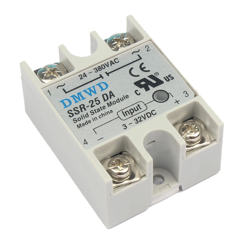 Твердотельные реле SSR-10DA SSR-25DA SSR-40DA 10A 25A 40A на самом деле 3-32 В постоянного тока в переменный 24-380V AC SSR 10DA 25DA 40DA DMWD
