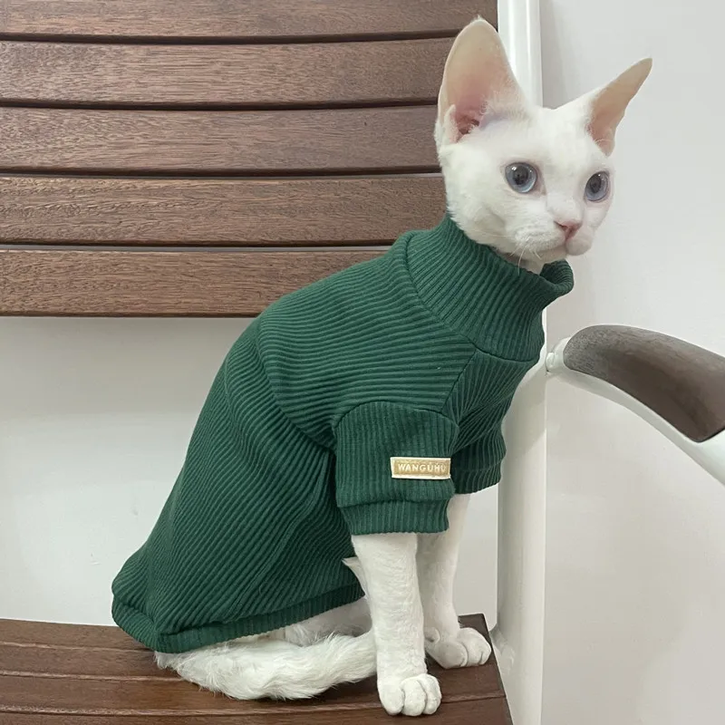 

Sphinx Hairless Cat clothing Spring Fall Conis Devon Rex Licking-resist stretchy cotton clothes for Cats sphynx Cat Costume