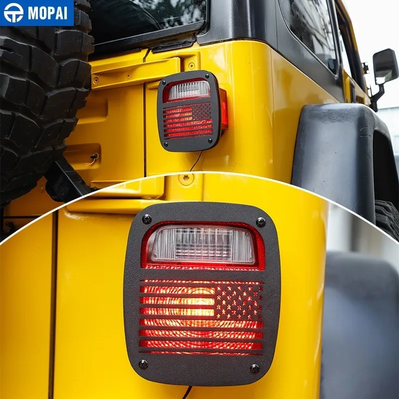 MOPAI колпаки лампы для Jeep Wrangler 1997-2006 Автомобильный задний светильник крышка