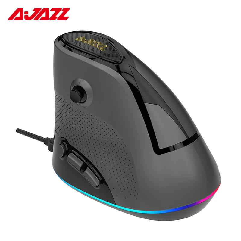 Вертикальная мышь Ajazz AJ307 регулируемая USB проводная с 7-клавишным Esport игровая RGB