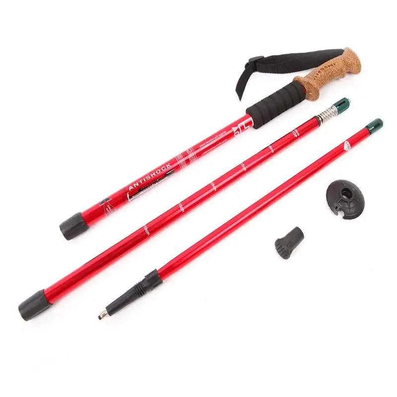 1 шт. ультра светильник треккинговые палки трость телескопическая альпеншток