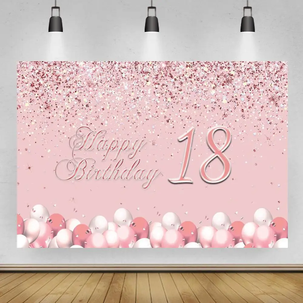 

Милый фон для фотосъемки на день рождения 15 16 розовые воздушные шары для девушек фон на шестнадцать дней рождения баннер фоны для фотостуди...
