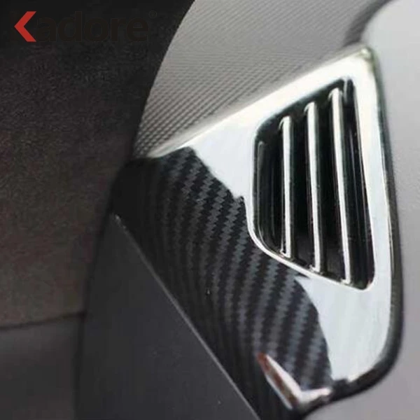 Для Tesla Model X 2016 2017 2018 2019 углеродное волокно воздушная конденсаторная решетка