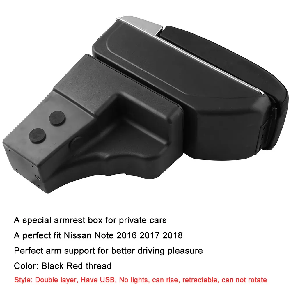 Кожаный подлокотник для Nissan Note центральный контейнер хранения с подстаканником