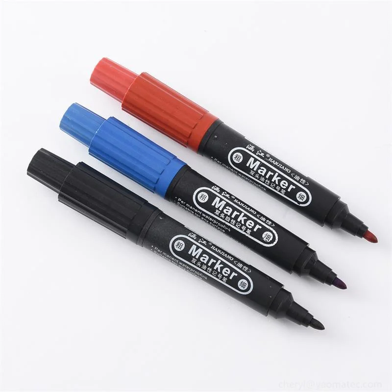 

50PCS Large Double-Headed Oily Marker Pen Black Large-End Pen Waterproof Non-Erasable Non-Fading Express Engineering Marker Pen