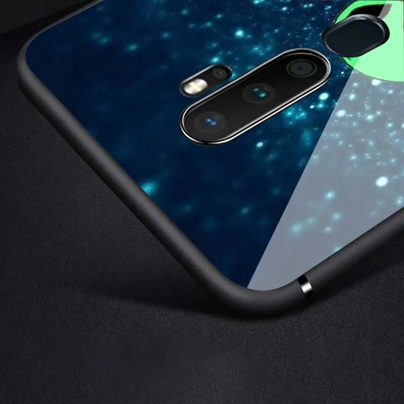 

Cute Alien for OPPO Reno 2 Z 2Z 2F 3 4 Pro 5G F7 A5 A9 2020 Super Bright Black Phone Case Soft Cover Shell
