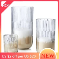 glass european style clear candle holder luxury large simple creative candlestick centerpiece bougeoir room decoration ah50ch